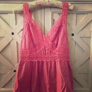 Pink lace summer dress